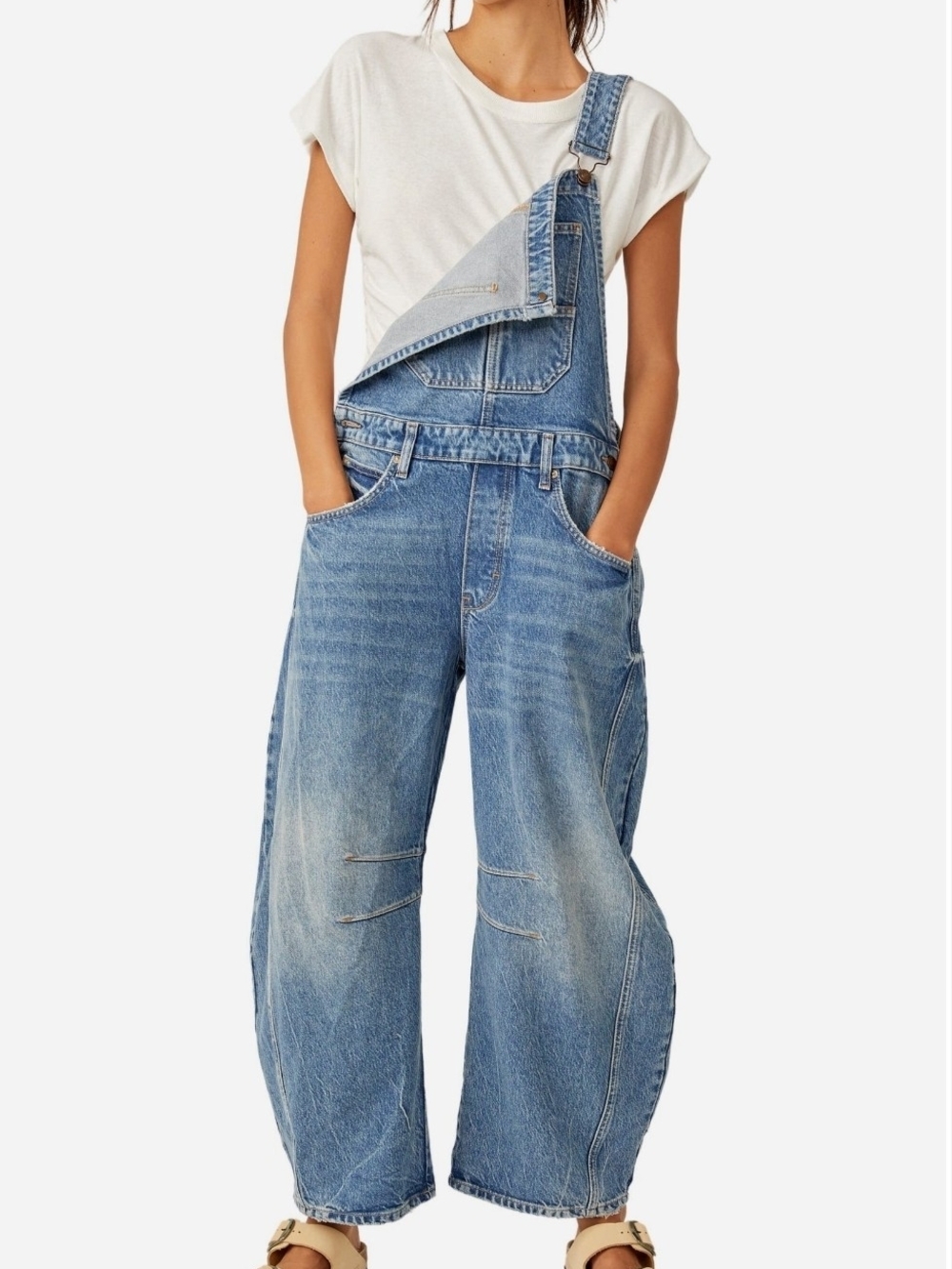 Free People Light Blue Denim Overalls - Picture 5 of 8